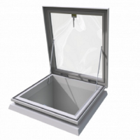1050mm x 1050mm Triple glazed polycarbonate dome to fit a builders upstand with access hatch ( Manual Opening )