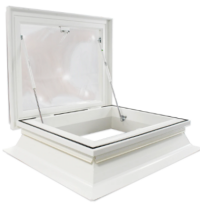1050mm x 1050mm Double glazed polycarbonate dome with 150mm PVC kerb and access hatch ( Opening )