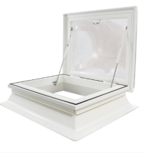1050mm x 1050mm Triple glazed polycarbonate dome with 150mm PVC kerb and access hatch ( Opening )