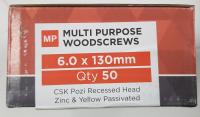 Multi Purpose Screw 6.0 x 130mm 50 Per Box