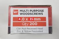 Multi Purpose Screws 4.0 x 35 200 Per Box