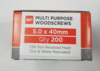 Multi Purpose Screws 5.0 x 40mm 200 Per Box