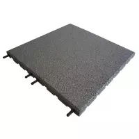 CC Rubber Tile Charcoal GREY 500x500