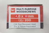 Multi Purpose Screw 4.0 x 50mm 200 Per Box