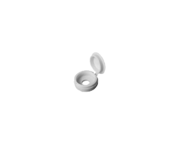 White Hinged Cover Cap x 100 bag