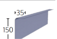 GRP C150 Simulated Lead Flash 3m x 35mm x 150mm