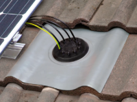 Dektite Nulead Multicable Black 410 x 490mm For 10 x 4-8mm Cables Any Pitch On Tile / Slate