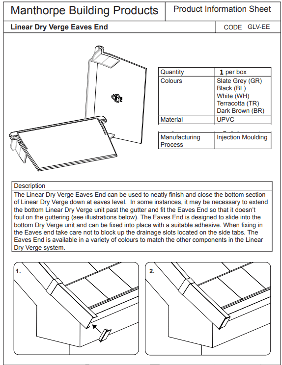 Linear Dry Verge Eaves End Closer Brown The Roof Shop
