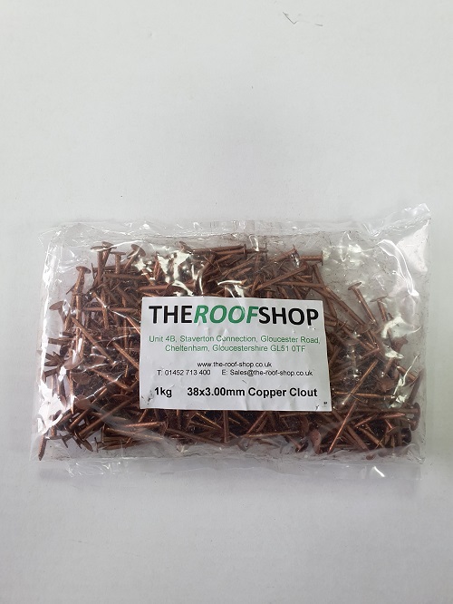 38 x 3.00mm Copper Clout 1kg