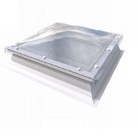 1050mm x 1050mm Double glazed polycarbonate dome with 150mm PVC kerb  ( Unvented, Non-Opening )