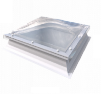 1200mm x 1200mm Double glazed polycarbonate dome with 150mm PVC kerb ( Unvented, Non-Opening )