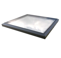 600mm x 600mm Flat Glass Rooflight Builders Upstand ( Unvented, Non-Opening )