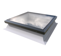 600mm x 600mm Flat Glass Rooflight With 150mm PVC Kerb ( Unvented, Non-Opening )