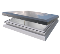 600mm x 600mm Flat Glass Rooflight Builders Upstand With Manual Opening ( Unvented, Opening )