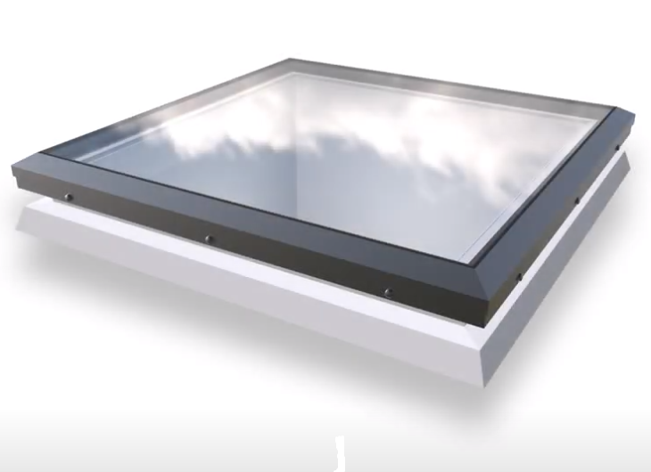 600mm x 900mm Flat Glass Rooflight Builders Upstand With Trickle Vent ( Vented, Non-Opening )