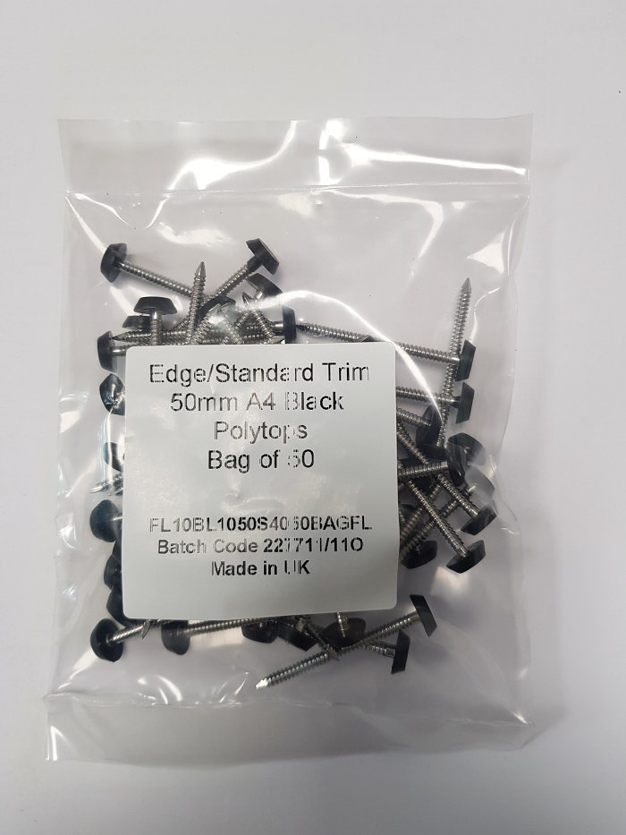 Classicbond® 50mm Poly Pins Black (Bag Of 50)