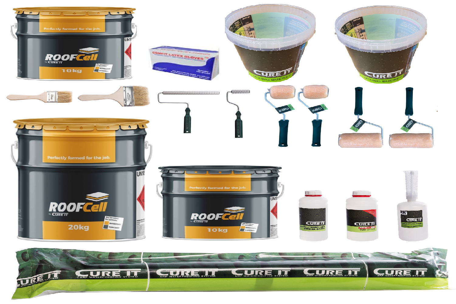 10m² Cure It ROOFCELL Roofing kit For SMOOTH FELT