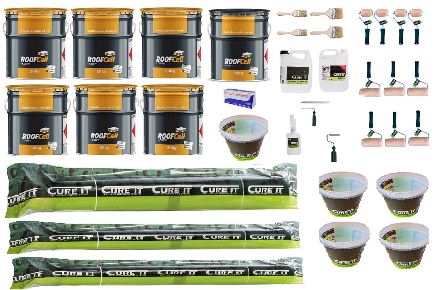 50m² Cure It ROOFCELL Roofing kit For GRP