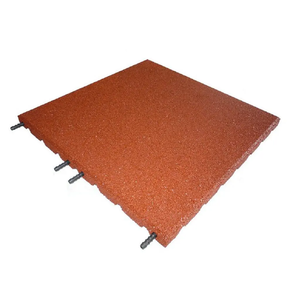 CC Rubber Tile Rustic RED 500 x 500 