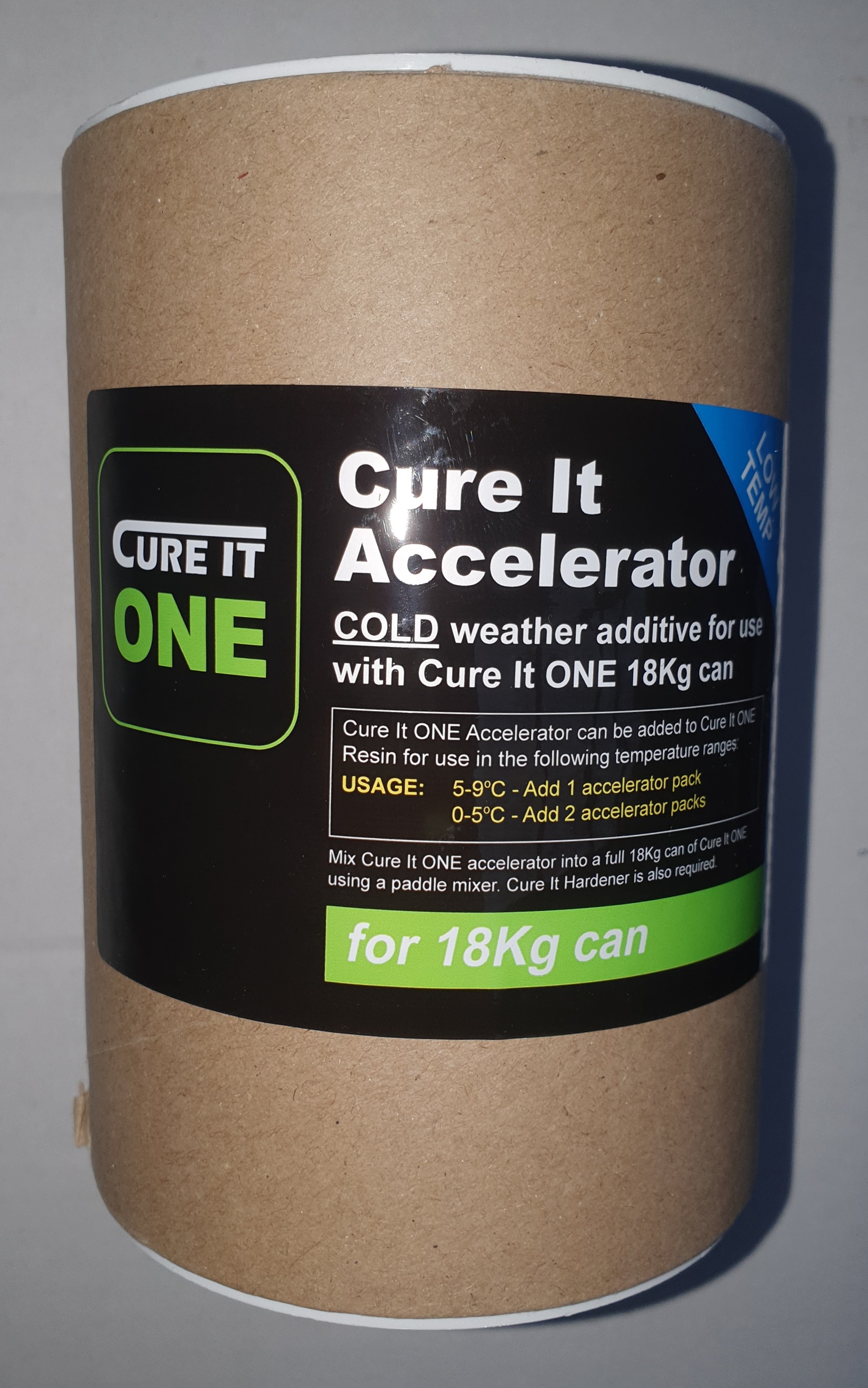 Low Temp Cure It One Accelerator / Additive kit 0c to 4c for use in 18kg Cure It One tin